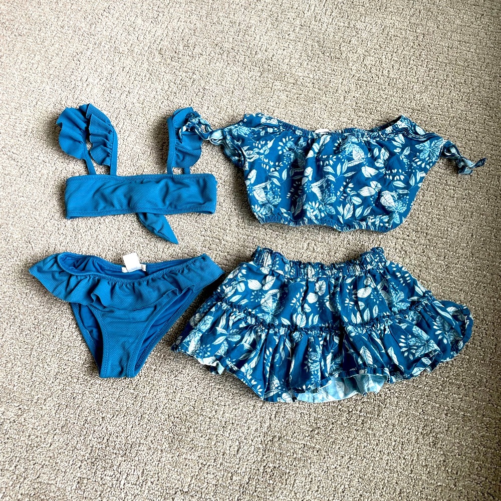 Eberjey bikini with matching two-piece cover up.